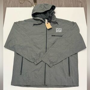 Oura Charcoal Windbreaker Jacket Size XL